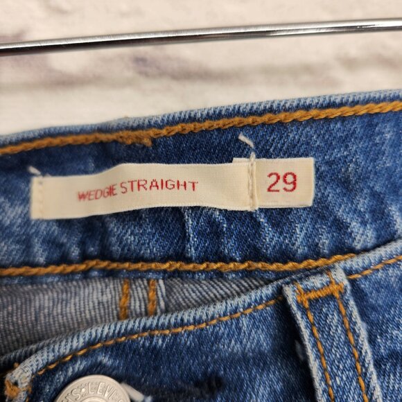 Levi's Women's Wedgie Straight High Rise Button Fly Cropped Denim Jeans Size 29 - Picture 8 of 14